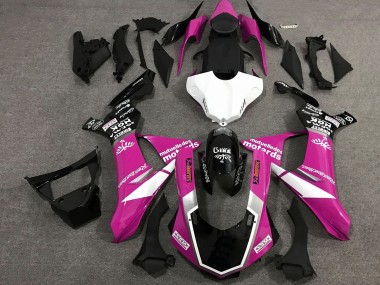 2020-2025 Yamaha YZF 1000 R1 Motorcycle Fairings - Pink White Glossy Black Sam Canada