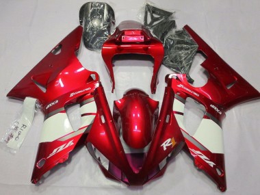 2000-2001 Yamaha YZF 1000 R1 Motorcycle Fairings - Red White Silver Canada