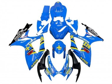 2006-2007 Suzuki GSXR 600 / GSXR 750 Motorcycle Fairings - Blue Yellow Black Rizla Canada