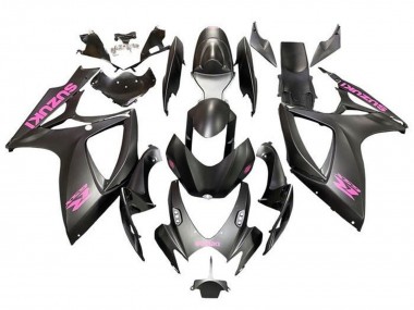 2006-2007 Suzuki GSXR 600 / GSXR 750 Motorcycle Fairings - Matte Black Pink Canada