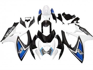 2006-2007 Suzuki GSXR 600 / GSXR 750 Motorcycle Fairings - White Blue Matte Black Canada
