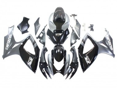 2006-2007 Suzuki GSXR 600 / GSXR 750 Motorcycle Fairings - Silver Glossy Black White Canada