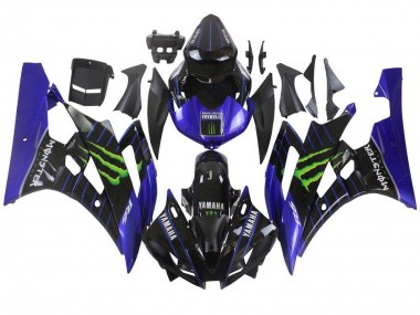 2006-2007 Yamaha YZF R6 Motorcycle Fairings - Blue Black Green Monster Canada