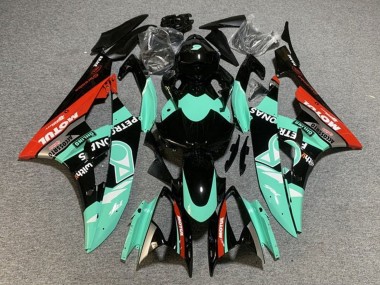 2006-2007 Yamaha YZF R6 Motorcycle Fairings - Light Green Red Black Petronas Motul Canada