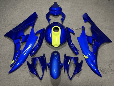 2006-2007 Yamaha YZF R6 Motorcycle Fairings - Blue Yellow Canada