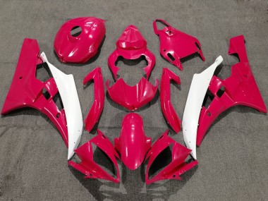 2006-2007 Yamaha YZF R6 Motorcycle Fairings - Red White Canada