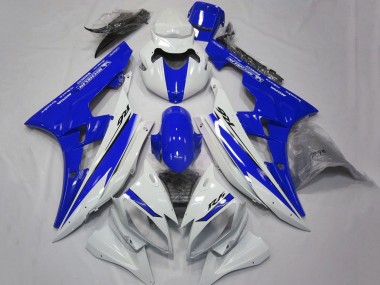 2006-2007 Yamaha YZF R6 Motorcycle Fairings - White Blue Motul Michelin Canada