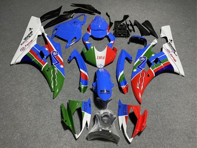 2008-2016 Yamaha YZF R6 Motorcycle Fairings - White Blue Green Red Fiat Dunlop Motul Michelin Canada