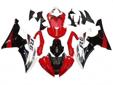2008-2016 Yamaha YZF R6 Motorcycle Fairing Kits - White Red Glossy Black Canada