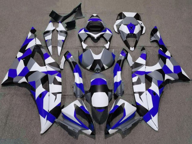2008-2016 Yamaha YZF R6 Motorcycle Fairings - White Blue Grey Black Camouflage Canada