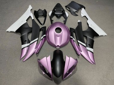 2008-2016 Yamaha YZF R6 Motorcycle Fairings - White Light Purple Matte Black Canada
