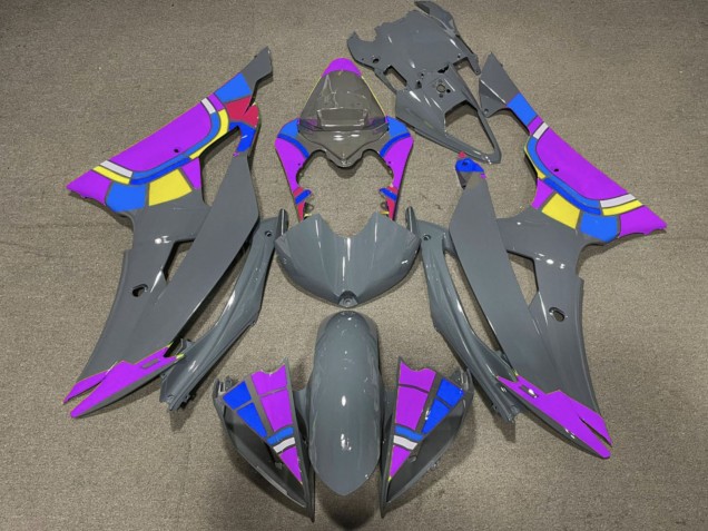 2008-2016 Yamaha YZF R6 Motorcycle Fairings - Nardo Grey Purple Color Wheel Canada