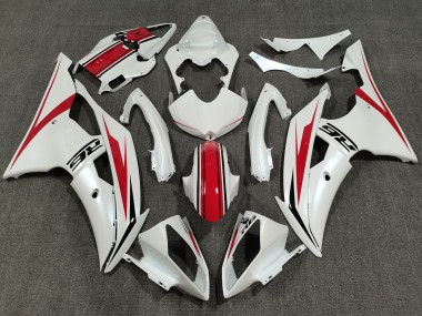 2008-2016 Yamaha YZF R6 Bike Fairings - Pearl White Red Canada