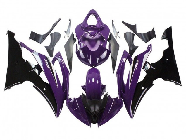 2008-2016 Yamaha YZF R6 Motorcycle Fairings - Purple Glossy Black Canada