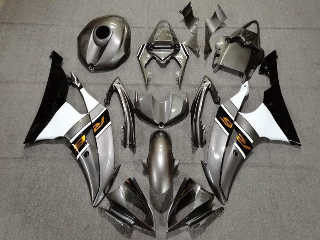 2008-2016 Yamaha YZF R6 Motorcycle Fairings - Silver White Gold Black Canada