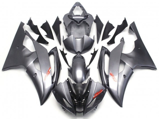 2008-2016 Yamaha YZF R6 Motorcycle Fairings - Grey Red Decals Canada