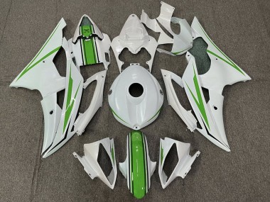 2008-2016 Yamaha YZF R6 Motorcycle Fairing - White Green Canada