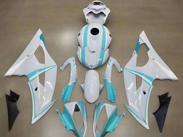2008-2016 Yamaha YZF R6 Motorcycle Fairings - White Light Blue Canada