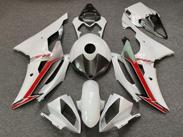 2008-2016 Yamaha YZF R6 Motorcycle Fairings - Pearl White Red Canada