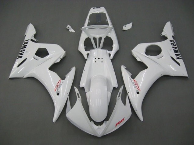 2005 Yamaha YZF R6 Motorcycle Fairings - White Red Black Canada