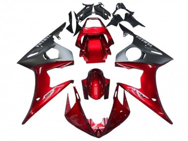 2003-2004 Yamaha YZF R6 Motorcycle Fairings - Red Matte Black Canada