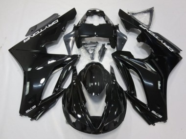 2009-2012 Triumph Daytona 675 Triple Motorcycle Fairings - Glossy Black White Decals Canada