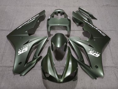 2009-2012 Triumph Daytona 675 Triple Motorcycle Fairings - Matte Green White Canada