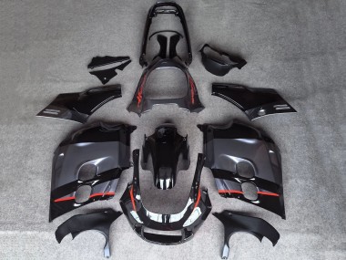 1987-1988 Honda CBR1000F Hurricane Motorcycle Fairings - Glossy Black Matte Grey Red Line Canada