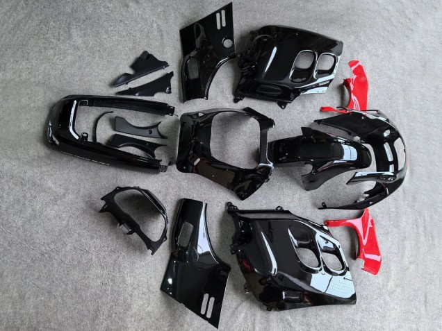 1987-1988 Honda CBR1000F Hurricane Motorcycle Fairings - Glossy Black Red Canada