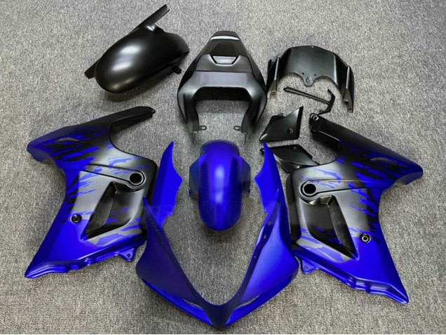 2003-2013 Suzuki SV650 Motorcycle Fairings - Blue Matte Black Splash Canada