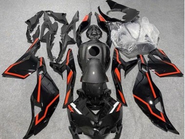 2019-2025 Kawasaki ZX4R ZX-4RR Motorcycle Fairings - Faux Carbon Fiber Black Red Canada