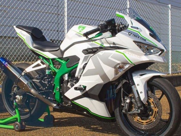 2019-2025 Kawasaki ZX4R ZX-4RR Motorcycle Fairings - White Silver Green Canada