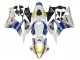 2007-2008 Honda CBR600RR Motorcycle Fairings - White Blue Yellow Rothmans Canada