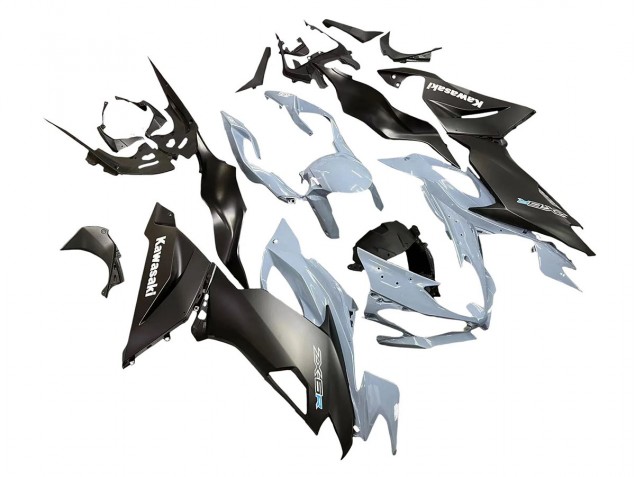 2019-2022 Kawasaki ZX6R Motorcycle Fairings - Grey Matte Black Canada