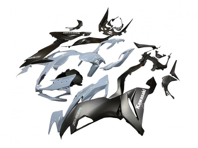 2019-2022 Kawasaki ZX6R Motorcycle Fairings - Grey Matte Black Canada