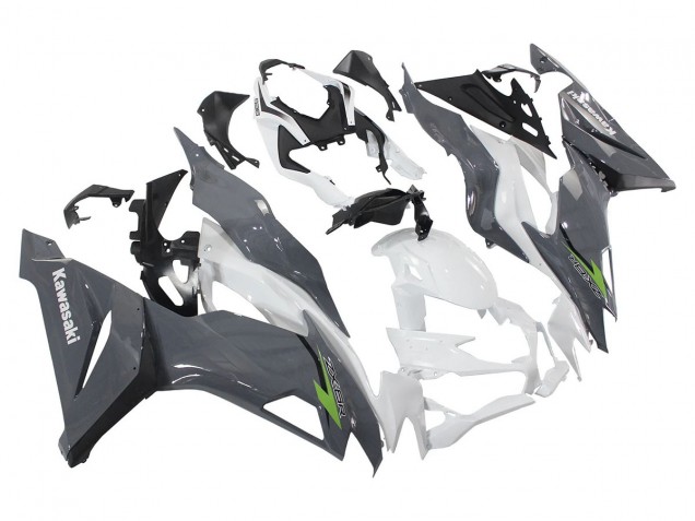 2019-2022 Kawasaki ZX6R Motorcycle Fairings - White Grey Green Canada