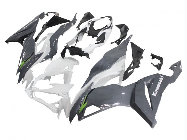 2019-2022 Kawasaki ZX6R Motorcycle Fairings - White Grey Green Canada