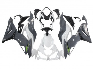 2019-2022 Kawasaki ZX6R Motorcycle Fairings - White Grey Green Canada