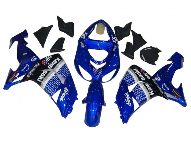 2006-2007 Kawasaki ZX10R Motorcycle Fairings - Blue White Black Elf Canada
