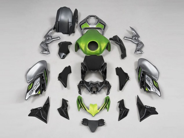 2020-2024 Kawasaki Z900 Motorcycle Fairings - Green Black Grey Canada