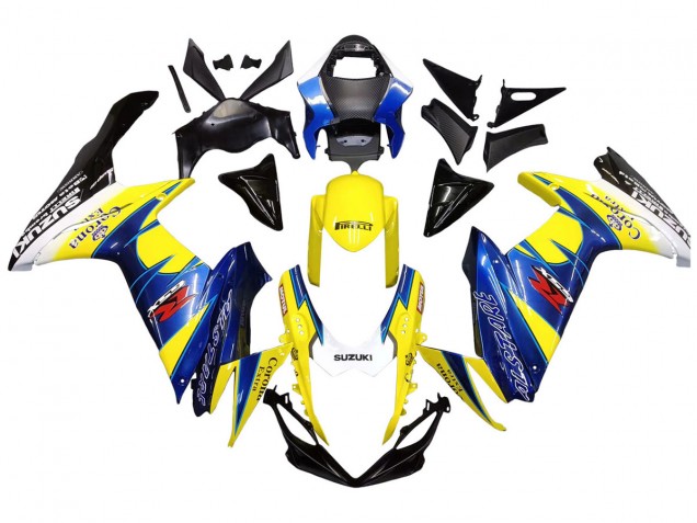 2011-2024 Suzuki GSXR 600/750 Motorcycle Fairings - Yellow Blue White Black Corona Extra Alstare Canada