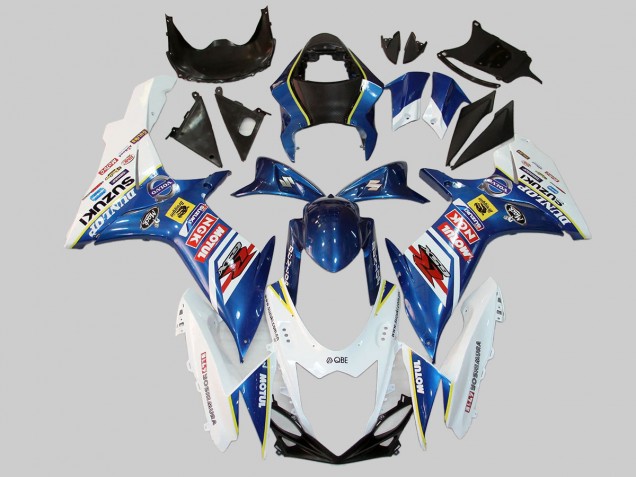 2011-2024 Suzuki GSXR 600/750 Motorcycle Fairings - White Blue Red Yellow Motul Dunlop Canada