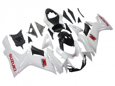2011-2024 Suzuki GSXR 600/750 Motorcycle Fairings - White Glossy Black Red Decal Canada