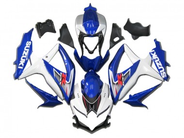 2008-2010 Suzuki GSXR 600/750 Motorcycle Fairing - White Blue Red Canada