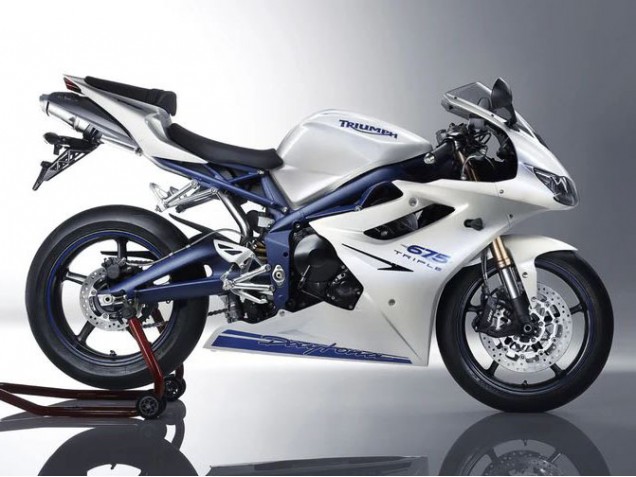 2006-2008 Triumph Daytona 675 Motorcycle Fairings - White Blue Canada