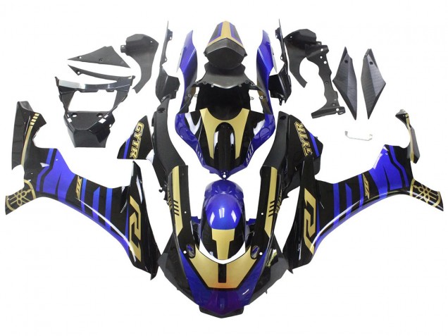 2015-2019 Yamaha YZF R1 Motorcycle Fairings - Blue Gold Black Canada
