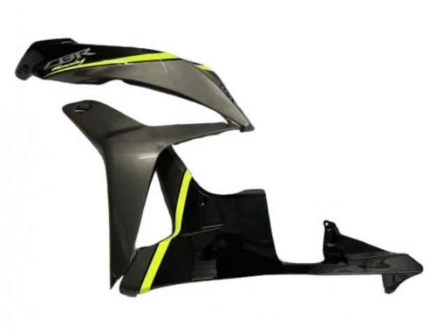 2007-2008 Honda CBR600RR Motorcycle Fairings - Glossy Black High Viz Yellow Canada
