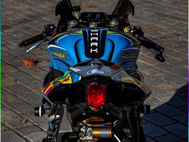 2015-2019 Yamaha YZF R1 Motorcycle Fairings - Blue Yellow Shark Canada