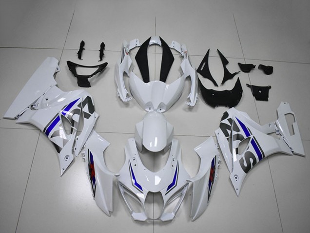 2017-2025 Suzuki GSXR 1000 Motorcycle Fairings - White Blue Canada