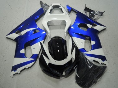 2001-2003 Suzuki GSXR 600 Motorcycle Fairings - White Blue Glossy Black Canada